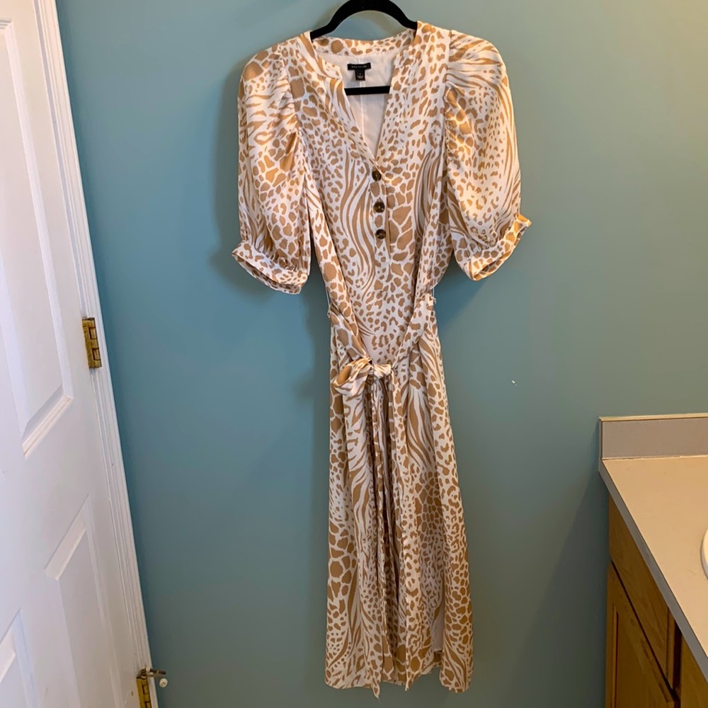 Ann Taylor Size small white and beige dress